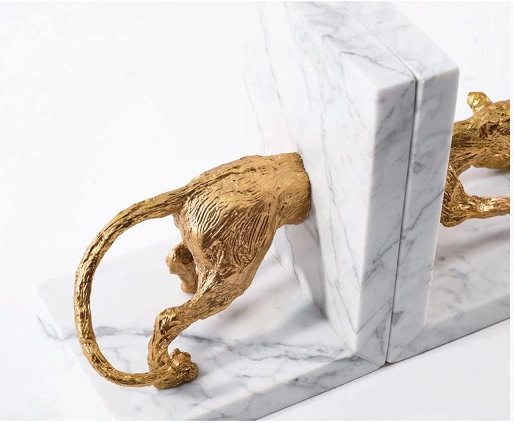 Bookends Creative Fashion Bookends Literary Book Ends Classic Personalized Bookend Modern Light Luxury Marble Office Decoration Gifts Reading Bookshelf Decor