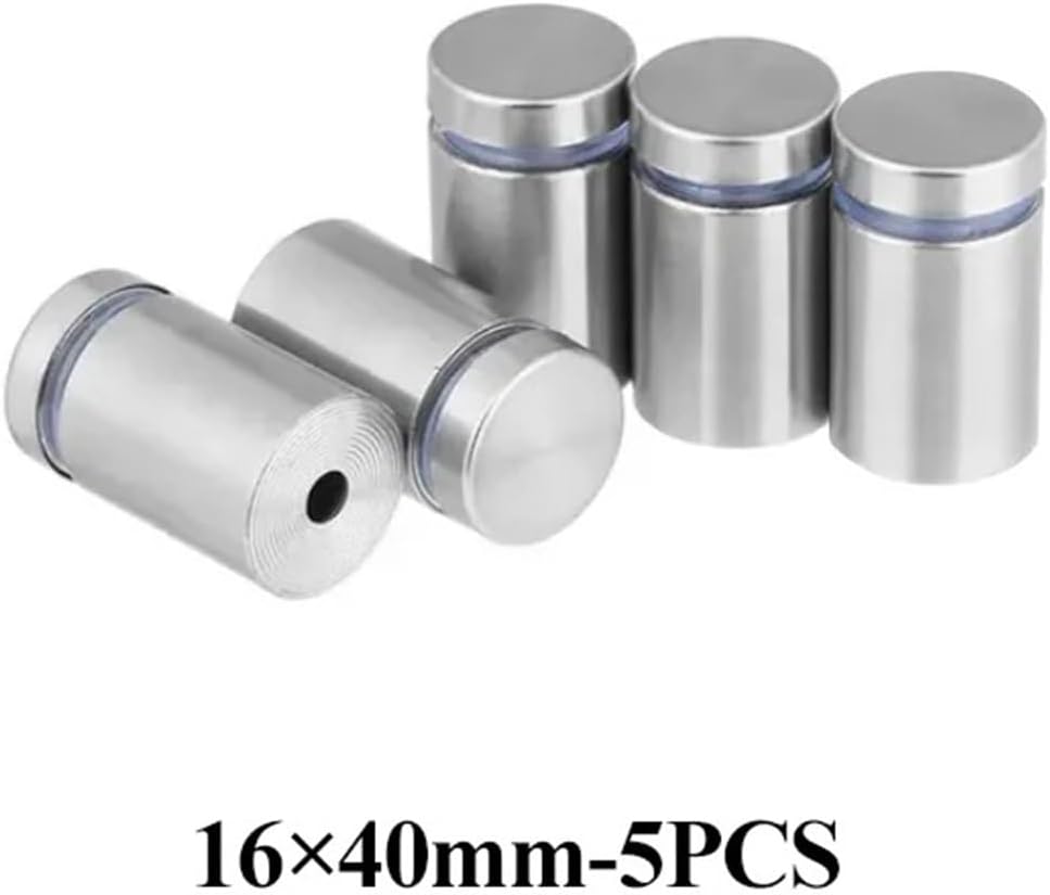 Standoff fixings Billboard Fixing Screws 40/50pcs,Stainless Steel Sign Standoff Screws Suitable for Standoff Fixings for Glass Posters(16x40mm)