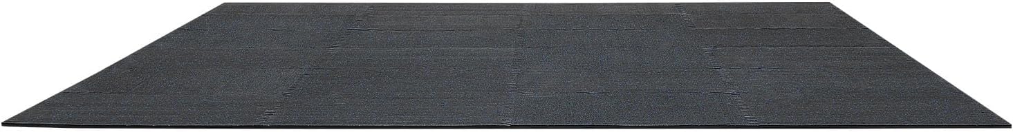 VEVOR 0.4Inch 96sq.ft 24 Tiles Gym Flooring for Home Gym, Rubber Top with High Density EVA Foam, 24 x 24In Gym Floor Exercise Equipment Mats, Interlocking Gym Mats, Puzzle Workout Mats, Black & Blue