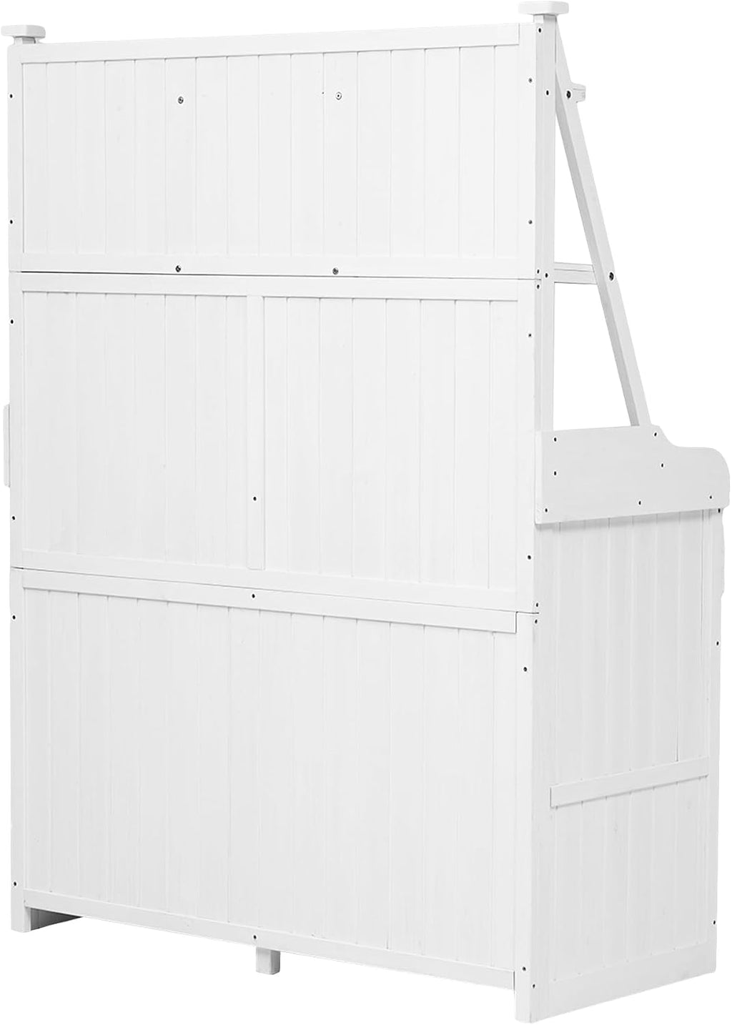 Rustic Outdoor Garden Potting Bench Table with 3 Tier Shelves and 2 Drawers, Large Gardening Workstation with Fir Wood Frame for Outdoor Space, Easy to Clean