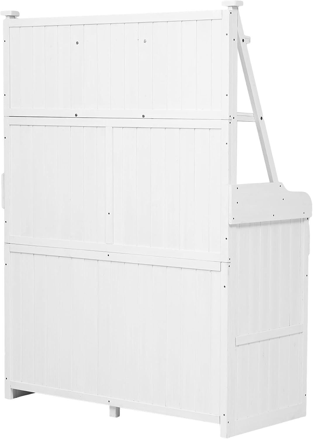 Rustic Outdoor Garden Potting Bench Table with 3 Tier Shelves and 2 Drawers, Large Gardening Workstation with Fir Wood Frame for Outdoor Space, Easy to Clean