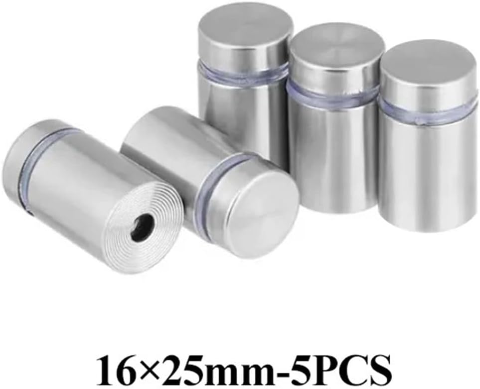 Standoff fixings Billboard Fixing Screws 40/50pcs,Stainless Steel Sign Standoff Screws Suitable for Standoff Fixings for Glass Posters(16x25mm)