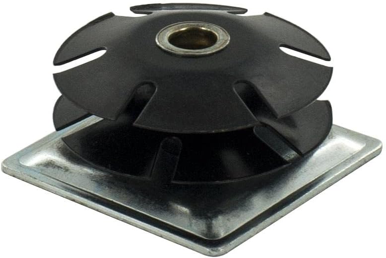 Outwater Industries Double Star Threaded Caster Insert | Heat Treated Steel | Fits 2 Inch Square 16-18 Gauge Tube | Thread: 3/8-16 | 100 Pack