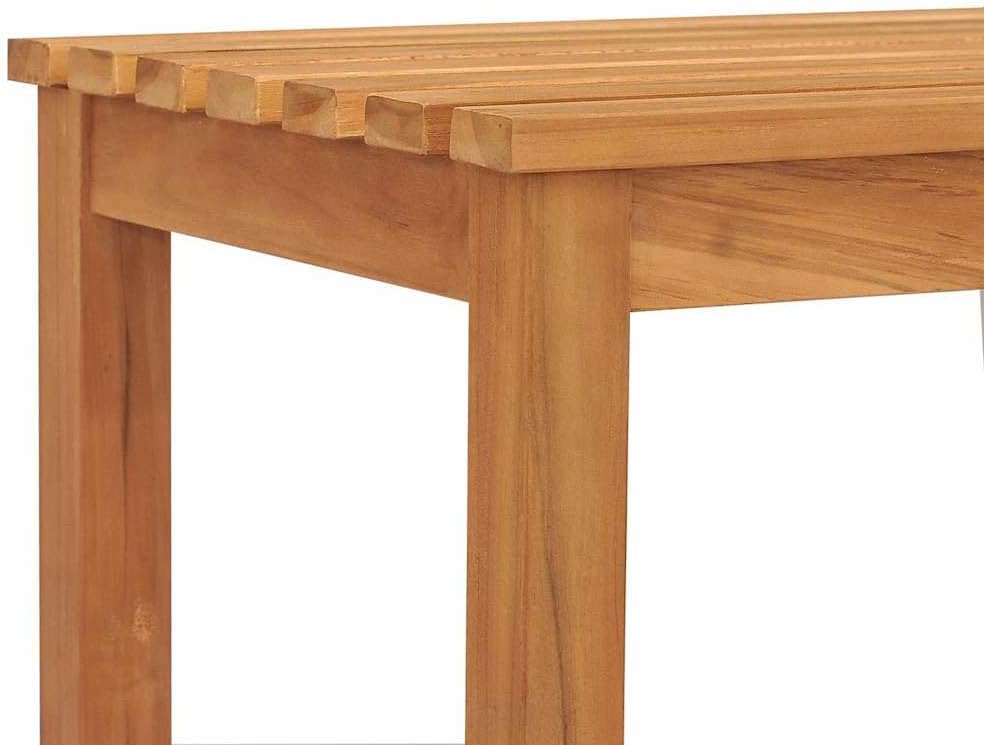 vidaXL Solid Teak Wood Patio Bench Garden Outdoor Lawn Yard Terrace Balcony Wooden Seat Seating Sitting Chair Bench Furniture 70.9'
