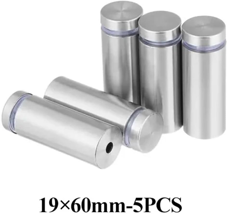 Standoff fixings Billboard Fixing Screws 40/50pcs,Stainless Steel Sign Standoff Screws Suitable for Standoff Fixings for Glass Posters(19x60mm)
