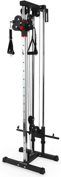 Valor Fitness Wall Mounted Cable Machine, Dual Adjustable Pulley System with 16 Height Positions, Space-Saving Home Gym Strength Training Equipment