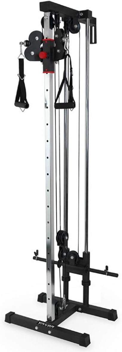 Valor Fitness Wall Mounted Cable Machine, Dual Adjustable Pulley System with 16 Height Positions, Space-Saving Home Gym Strength Training Equipment