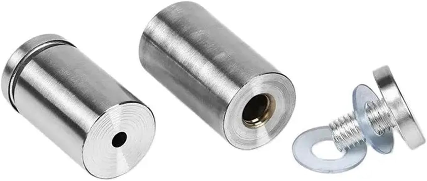 Standoff Fixings， 25PCS, Stainless Steel Sign Standoff Screws Suitable for Standoff Fixings for Glass Posters(16mmx20mm)