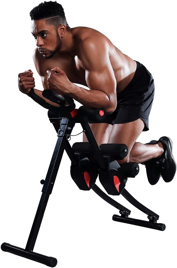 Fitlaya Fitness ab machine, ab workout equipment for home gym, Height Adjustable ab trainer, foldable fitness equipment.