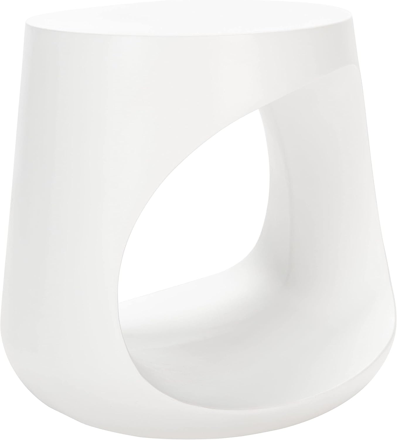 SAFAVIEH Outdoor Collection Vikki Modern Ivory Concrete Accent Table (Fully Assembled) VNN1040B
