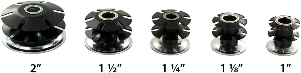 Outwater Industries Double Star Threaded Caster Insert | Heat Treated Steel | Fits 1 Inch Round 16-18 Gauge Tube | Thread: 3/8-16 | 100 Pack