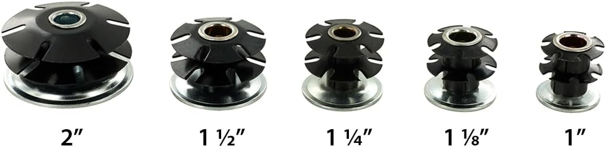 Outwater Industries Double Star Threaded Caster Insert | Heat Treated Steel | Fits 1 Inch Round 16-18 Gauge Tube | Thread: 3/8-16 | 100 Pack