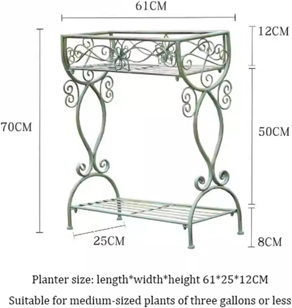 Garden Potting Bench Table, Garden Metal Flower Plant Stand,Multi-Layer Flower Pot Rack,Heavy Duty Tall Plant Shelf Flower Pot Holder,Garden Table Work Station,White