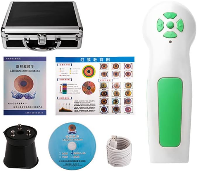 12 MP High Resolution CCD USB Iriscope Diagnostic Eye Camera with 12MP HD 30x Iris Lens and Driver-Free Analysis Software (English Version)