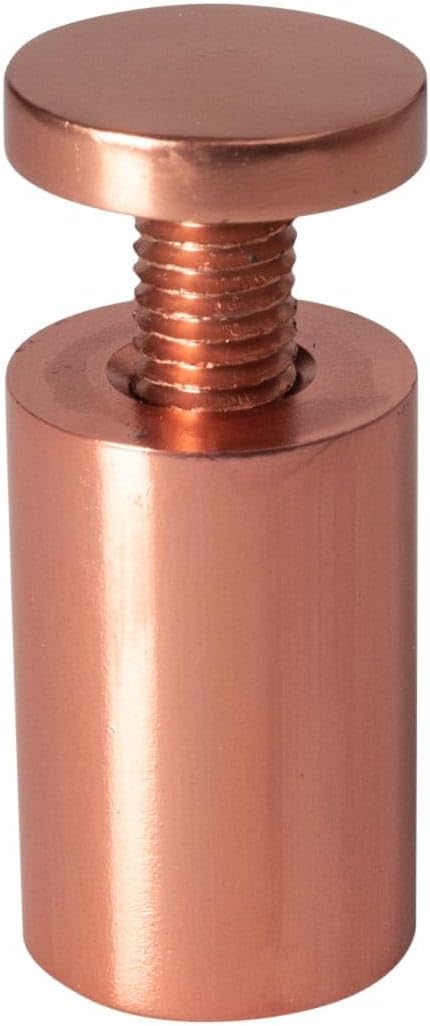 Sign Standoff 1' Diameter x 1-1/2' Barrel Length Copper Aluminum Eco Series Easy Fasten Standoff Pack of 20 by Outwater