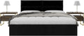 Vänt Upholstered Wall Mounted Headboard Panels -Philip Layout - 78' X 23'-Configuration of 4 Individual Panels - Recommended for King-Cal King - Velvet/Black