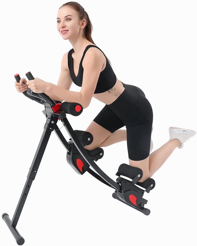 Fitlaya Fitness ab machine, ab workout equipment for home gym, Height Adjustable ab trainer, foldable fitness equipment.