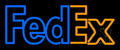 Fedex Logo LED Neon Sign 10 x 24 - inches, Black Square Cut Acrylic Backing, with Dimmer - Bright and Premium built indoor LED Neon Sign for Store interior and stroefront