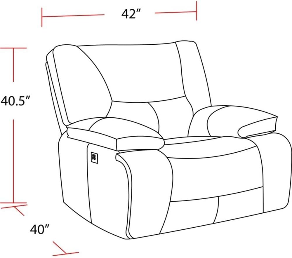 Pemberly Row Contemporary Power Reclining Sofa Set, High-Performance Haze Upholstery, Includes Sofa & 2 Recliners with USB Charger, Wall-Hugger Design, Plush Cushioned Arms, Living Room Furniture