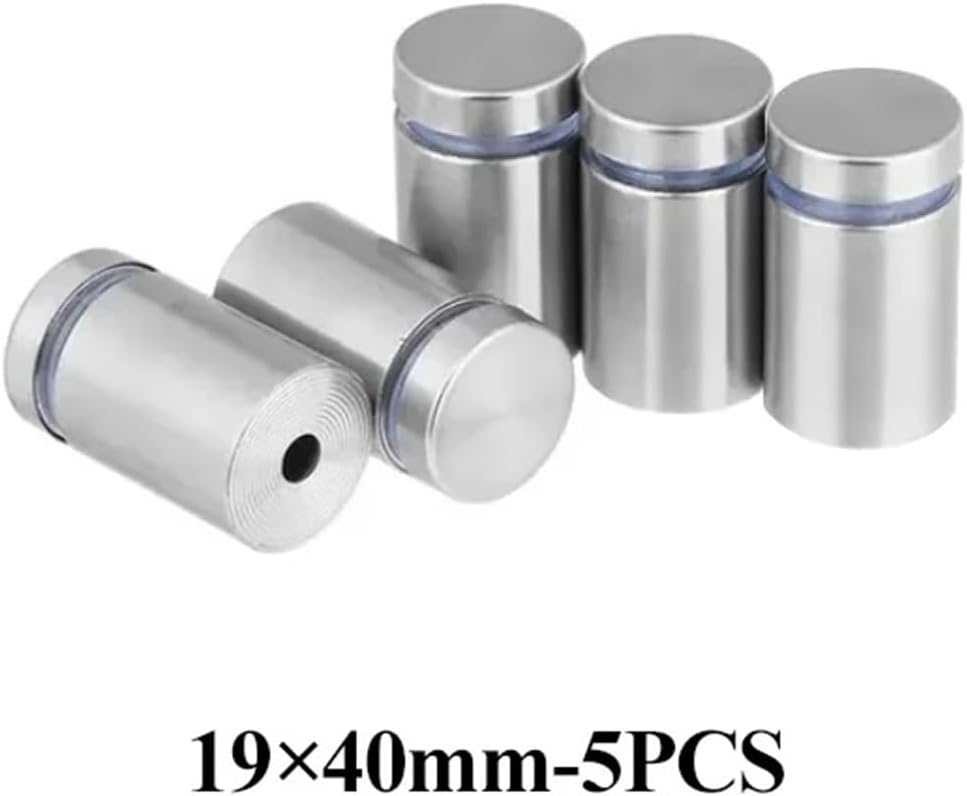 Standoff fixings Billboard Fixing Screws 40/50pcs,Stainless Steel Sign Standoff Screws Suitable for Standoff Fixings for Glass Posters(19x40mm)