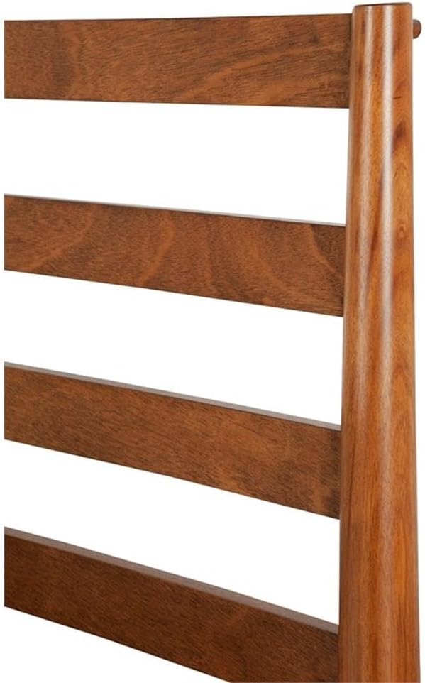 Home Square 2 Piece Set with Full Wood Bed and 2-Drawer Nightstand in Acorn