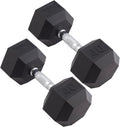 Body Sport Rubber Encased Hex Dumbbell Weight, Pair – Dumbbells for Exercises – Strength Training Equipment – Home Gym Accessories – Weight Training