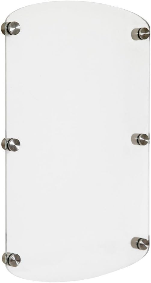 Source One Deluxe Clear Acrylic Standoff Sign Holders 1 Sign, 2 Sign & 3 Signs Available (2 Sign, 1 Pack)