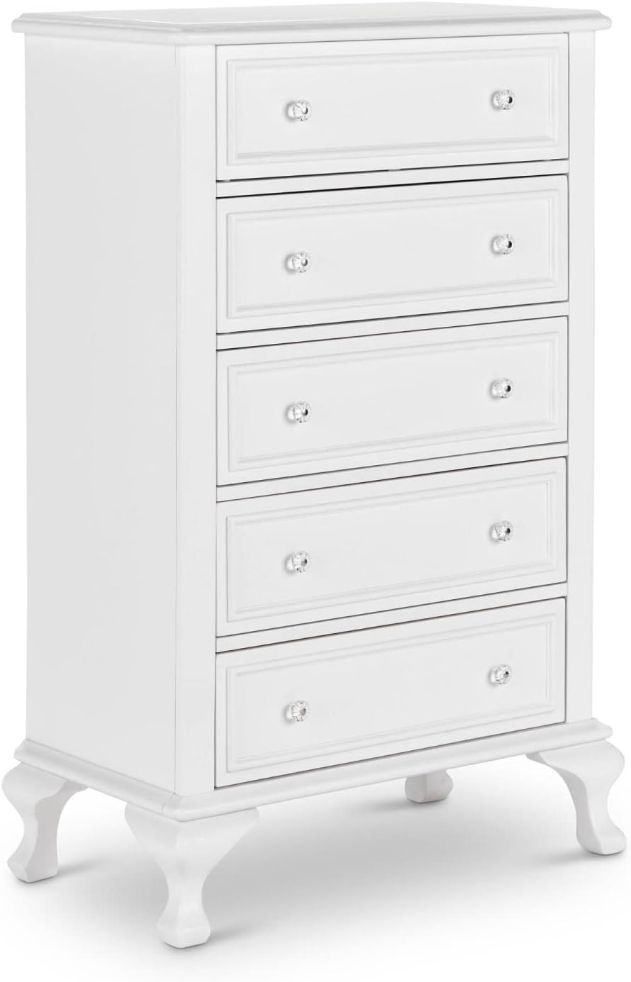 Elements Picket House Furnishings Jenna 5 Piece Full Bedroom Set in White