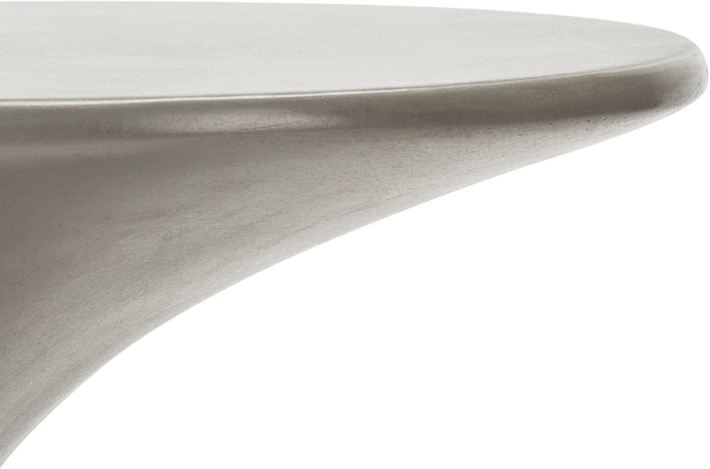 SAFAVIEH Outdoor Collection Kavita Modern Dark Grey Concrete Accent Table (Fully Assembled)