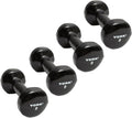 Vinyl Coated Fitbell Dumbbell (1LB to 15LB, Pack of 1, 2, 4) | Durable Anti-Roll Anti-Slip, Multi-Color | Ideal for Arm Rows Squats Chest Presses Bicep Curls Walking Jogging & Yoga