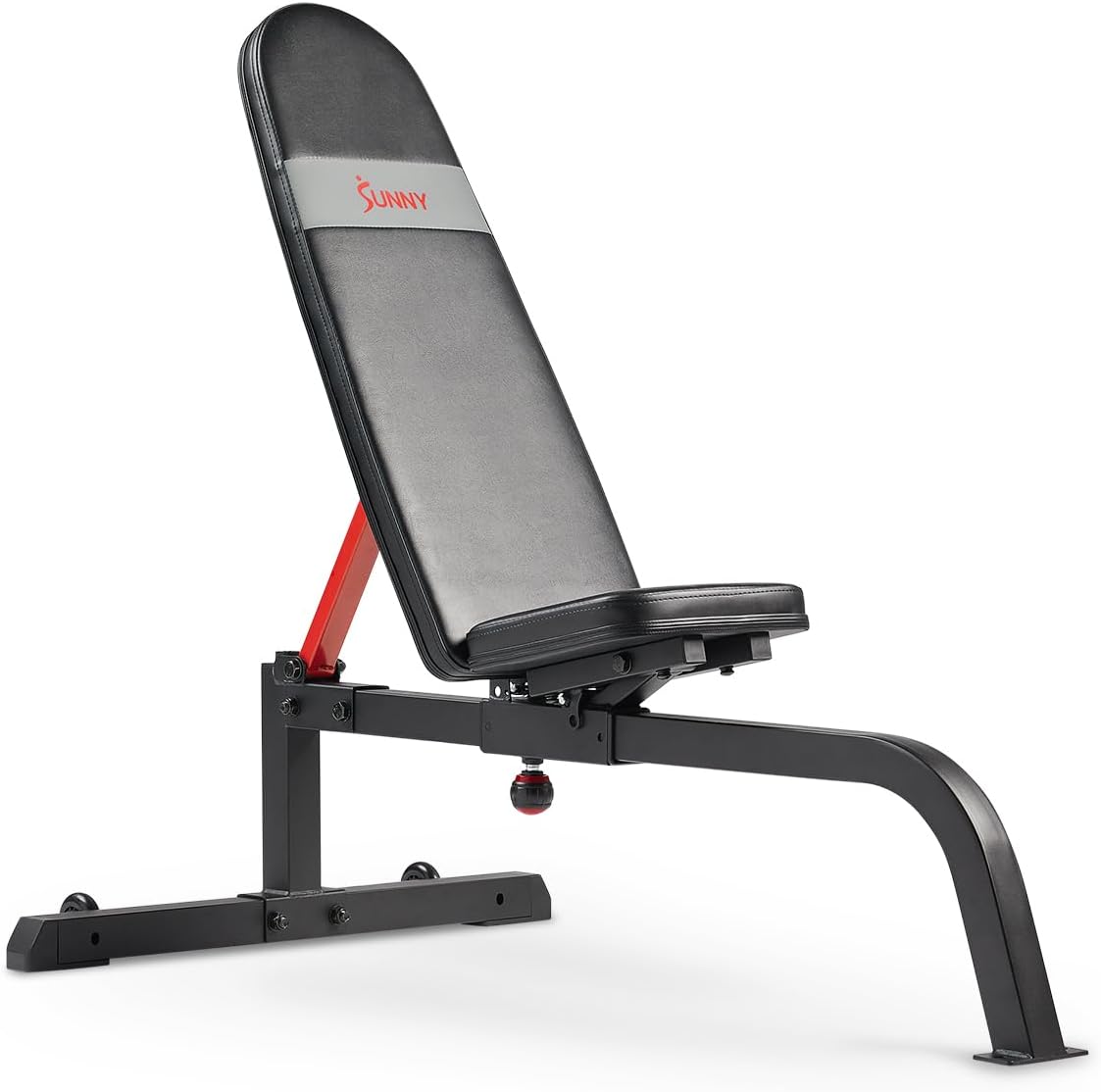 Sunny Health & Fitness Adjustable Weight Bench for Home Gym Strength Training, Incline/Decline, Multi-Position, High Weight Capacity