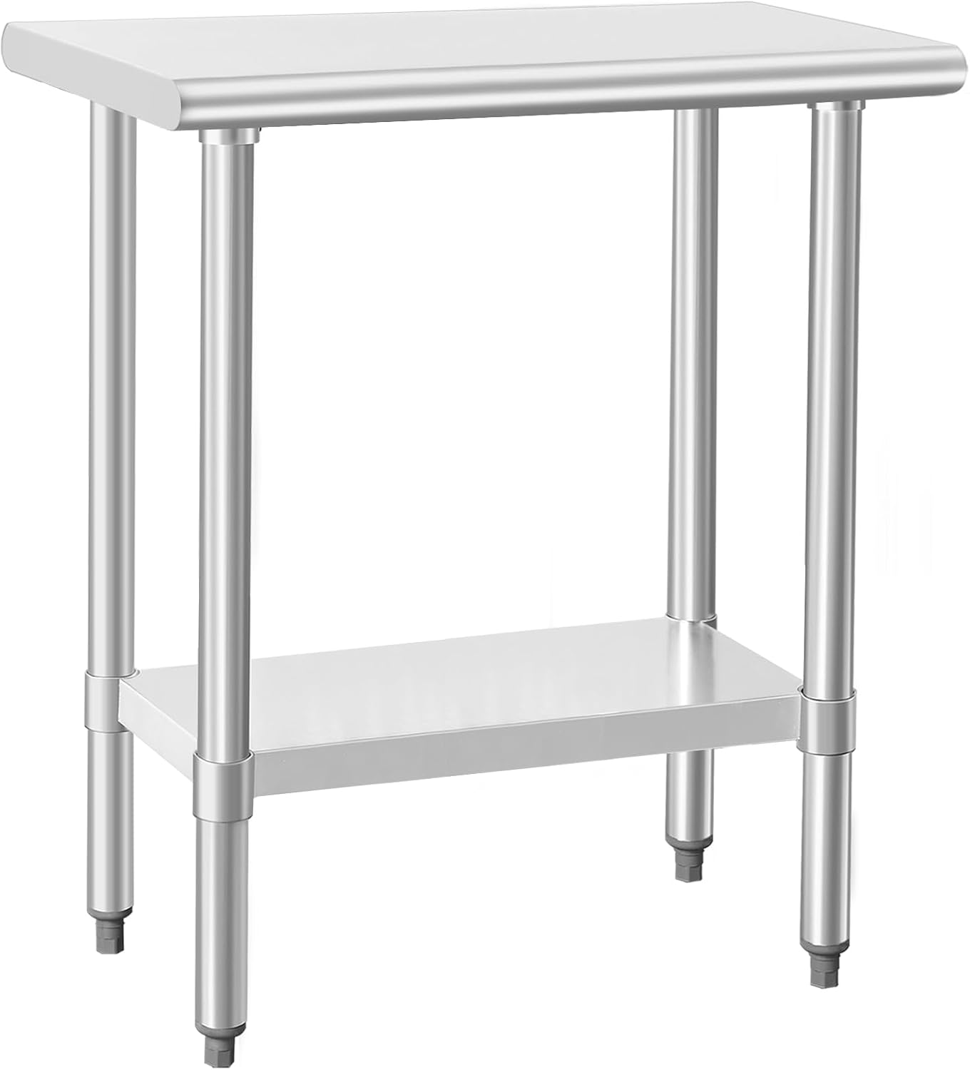 HARDURA Stainless Steel Work Table Commercial 18×30 Inches Kitchen Prep Table and Heavy Duty Commercial Workbench NSF 430 with Undershelf and Galvanized Legs