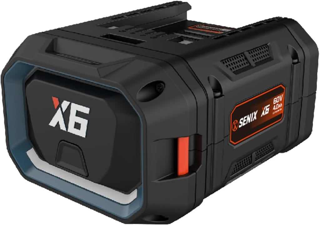 SENIX X6 60 Volt Max* 4 Ah Lithium-ion Battery 60 Volt Max* Cordless Lawn and Garden Tools, Fade-Free, Battery Indicator Lights (B40X6)