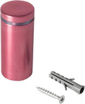 OUTWATER Sign Standoff 1' Diameter x 2' Barrel Length Rosy Pink Aluminum Eco Series Easy Fasten Standoff Pack of 20