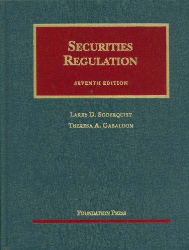 Securities Regulation (University Casebook Series)