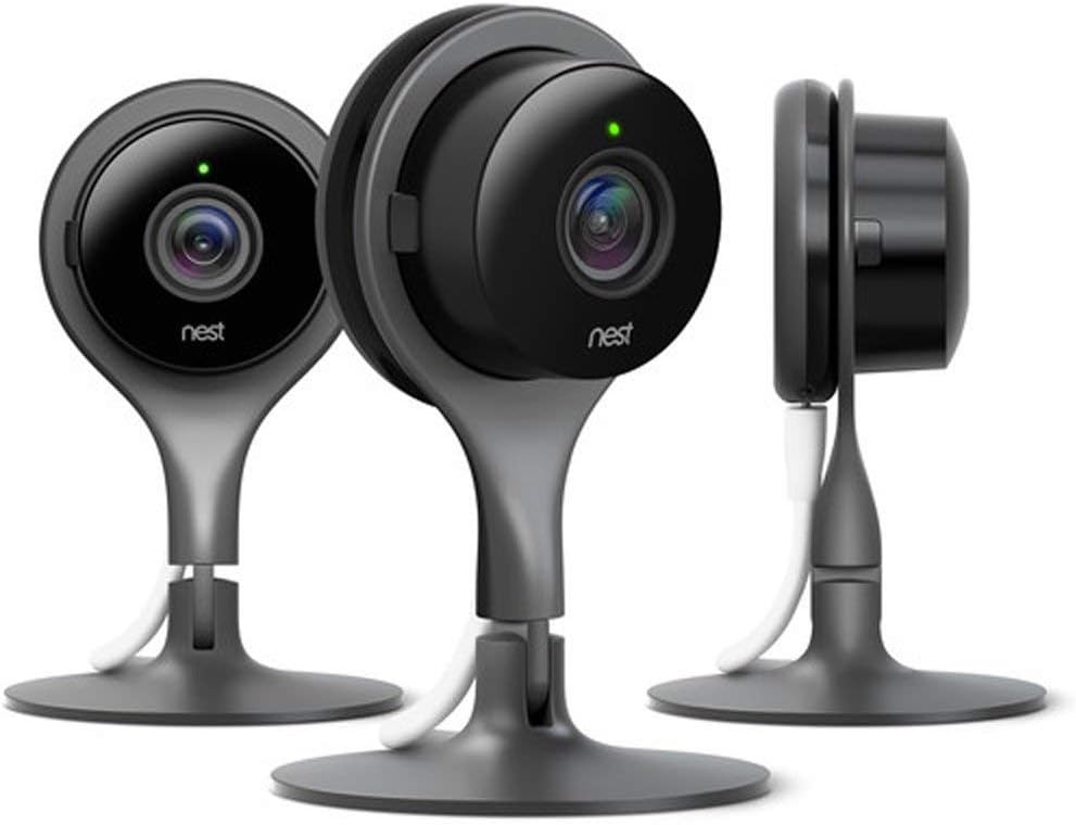 Nest Cam Security Camera 3 Pack Indoor Color: Black Style: Nest Cam Security Camera: 3 Pack, Model: NC1104US… (Renewed)