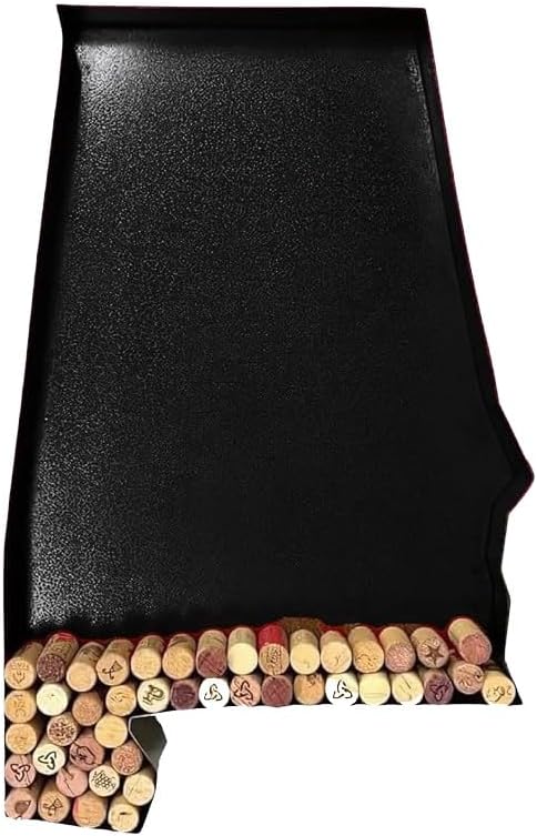 NEONSİGN Alabama Map Wine Cork Holder Metal Arizona Sign Wine Bar Pub Home Decoration (Black, 18 invh)