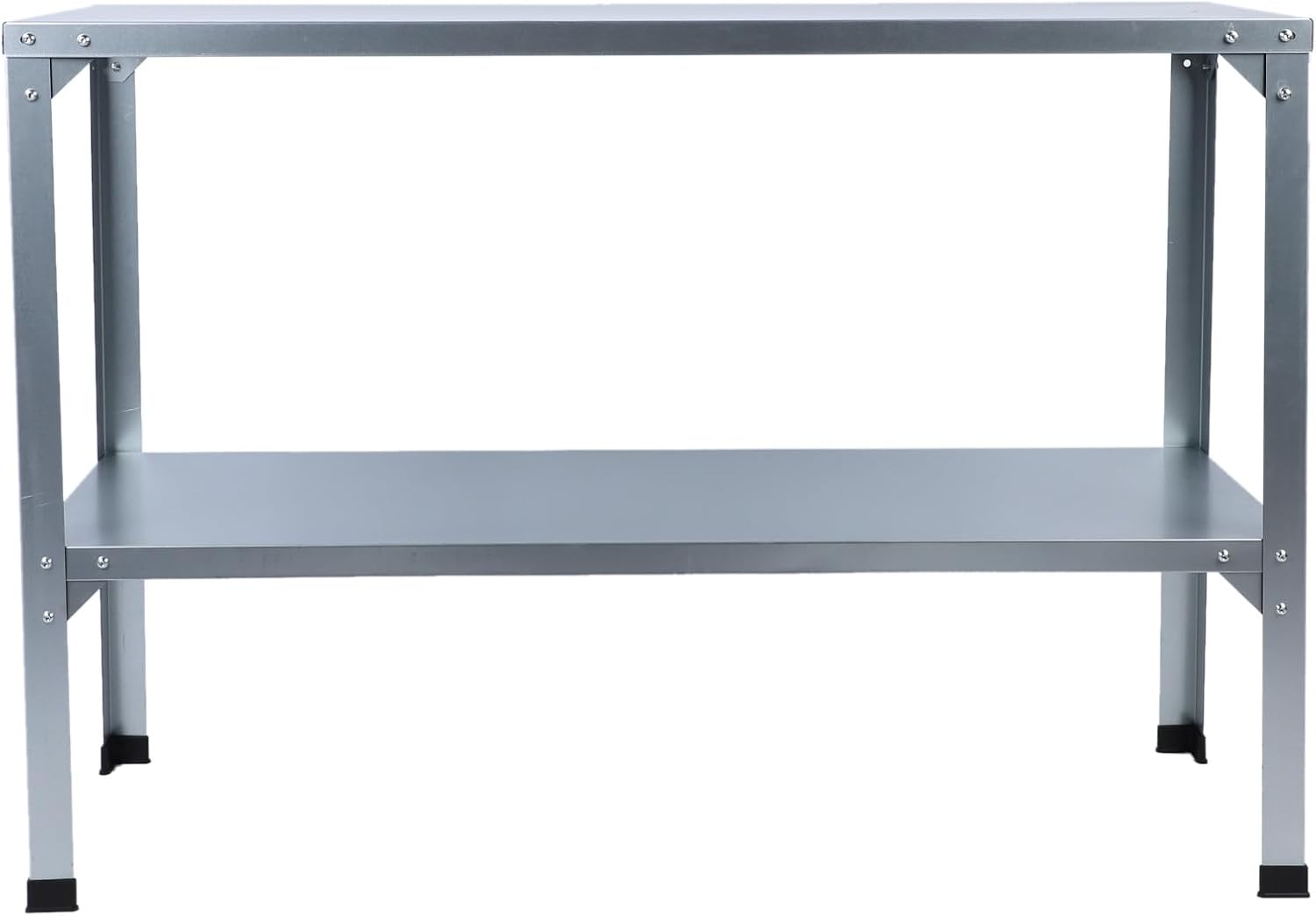 Metal Galvanized Iron Potting Bench Strong Double Layers Greenhouse Table Holds 120KG for Outdoor Gardening Workstation
