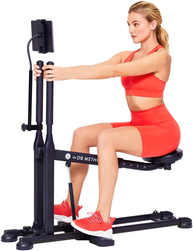 The DB Method Squat Machine, Workout Equipment for Home Gym, Exercise Leg and Glutes, Low Impact Lower Body Fitness Workouts, Training for Total-Body, Easy Setup, Foldable for Storage