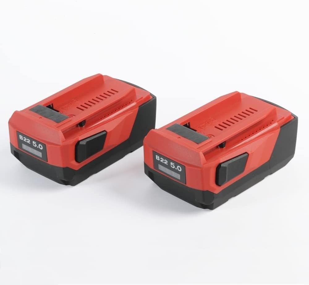2 Pack 22V 5.0 Replacement Lithium-Ion Battery Compatible with Hilti B22 21.6V 22V Cordless Power Tools
