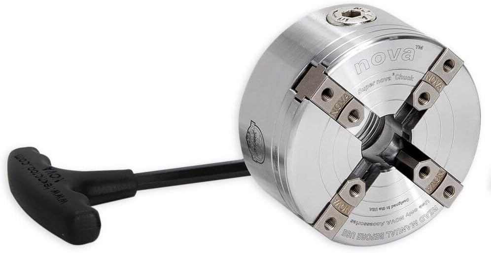 NOVA 23282 LITE SuperDirect Thread 1-1/4 in. - 8 TPI Wood Lathe Chuck, Body Only Companion Set