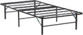 Nestl Foldable Twin XL Bed Frame, Platform Bed, Steel, Easy Tool Free Assembly, 14 Inches High, Twin XL, Black