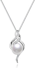 FANCIME Gift for Women Wife Natural Tahitian Pearl Necklace Sterling Silver Mysterious Ocean Treasure 10-12MM Black Pearl Luxury Jewelry Gift for Women, Mother, Wife, 16'+2' Adjustable
