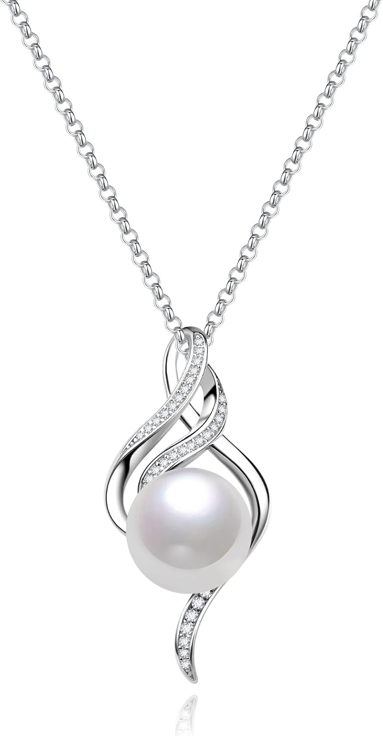 FANCIME Gift for Women Wife Natural Tahitian Pearl Necklace Sterling Silver Mysterious Ocean Treasure 10-12MM Black Pearl Luxury Jewelry Gift for Women, Mother, Wife, 16'+2' Adjustable