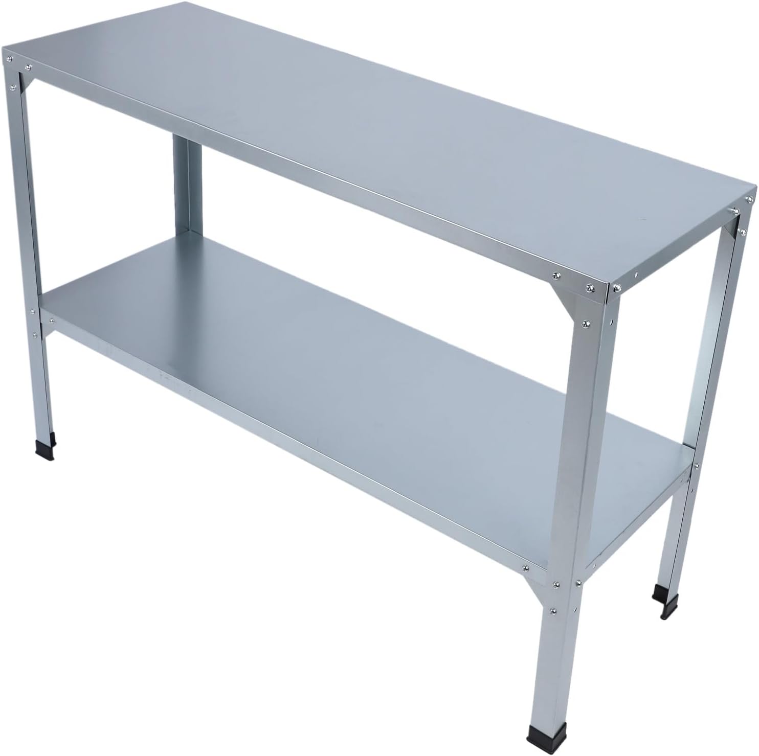 -Duty Galvanized Iron Potting Bench with Double-Tier Shelves – - Indoor/Outdoor Greenhouse Workbench for Gardeners & Plant Lovers