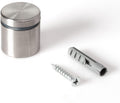 Stainless Steel Standoff 1 Inch Diameter x 3/4 Inch Barrel Length Brushed Finish for PVC, Glass and Acrylic Sign Stand Off Wall Anchors and Screws 100 Piece Commercial Space Pack