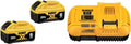 DEWALT (DCB206-2) 20V MAX Battery, Premium 6.0Ah Double Pack & FLEXVOLT 20V MAX* Charger, Rapid Charge (DCB118)