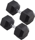 Body Sport Rubber Encased Hex Dumbbell Weight, Pair – Dumbbells for Exercises – Strength Training Equipment – Home Gym Accessories – Weight Training