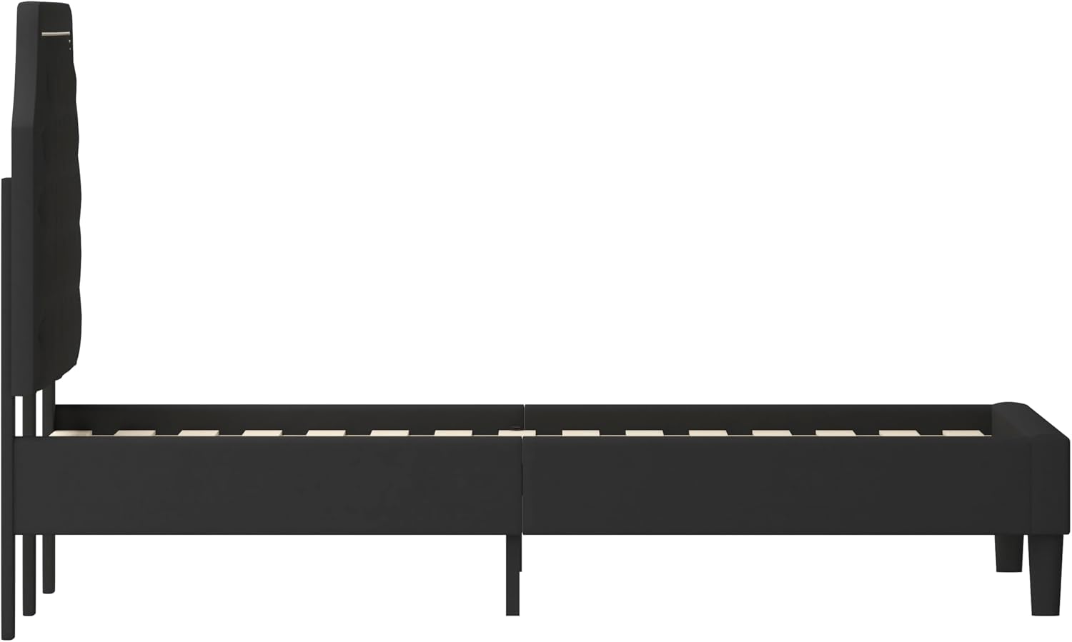 Flash Furniture Brighton King Size Tufted Upholstered Platform Bed in Black Fabric