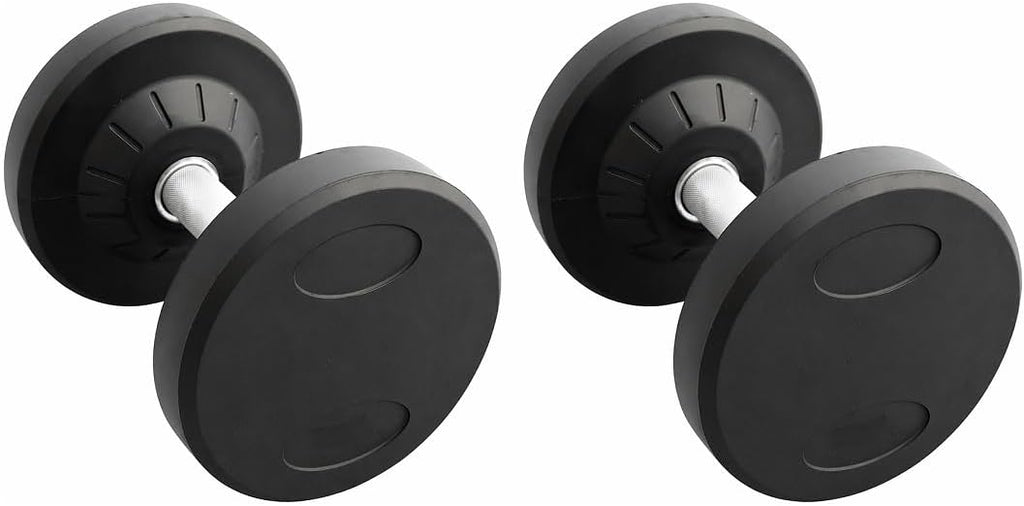 Pro Style Dumbbell - Includes 1 Pairs (Total 2 Dumbbells of 150lb each)- 30mm Knurled Chrome Handles, Rubber Coated Solid Steel Core for Home & Gym Training